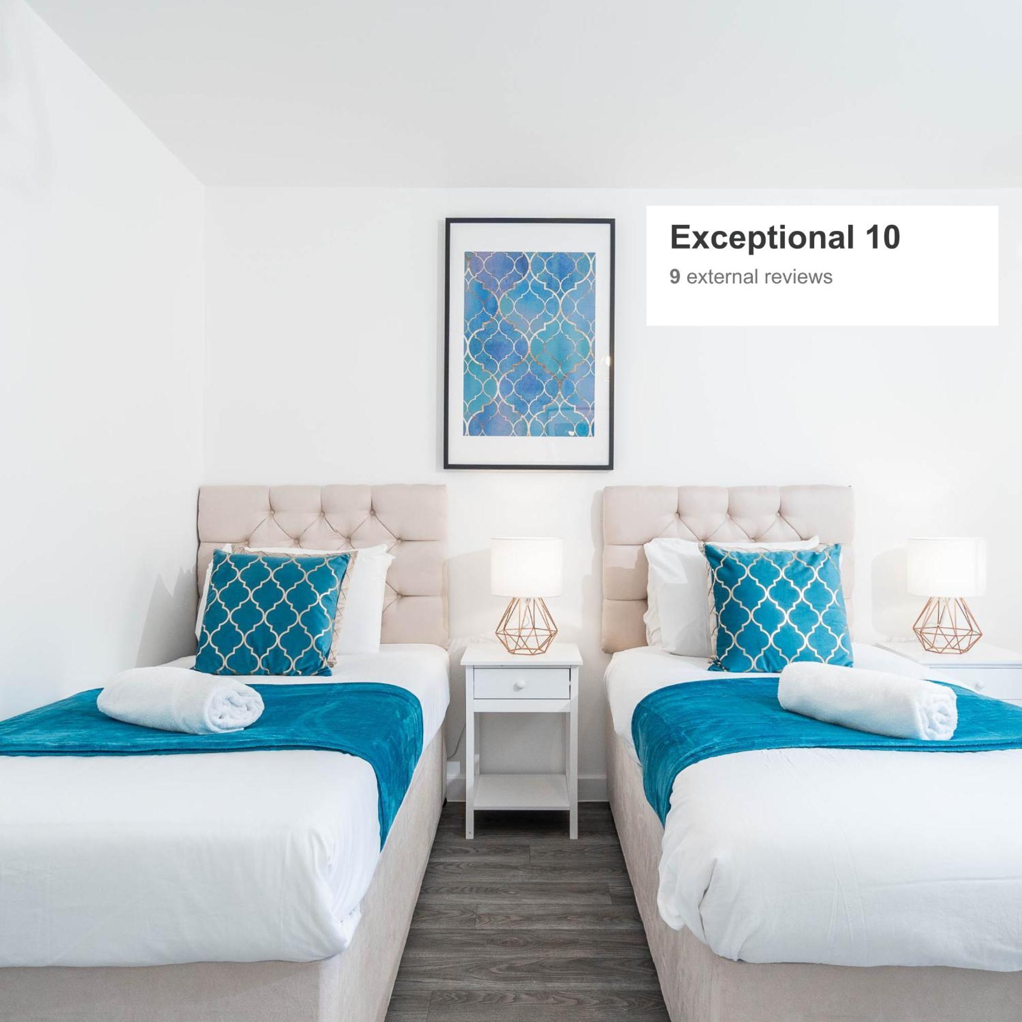 Luxury Apartment - Twin Beds - Selly Oak - Off-Street Parking - Free Netflix & Wifi - Top Rated 9Cc 버밍엄 외부 사진